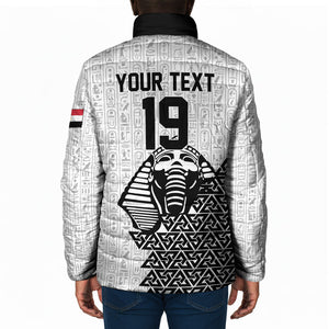 Custom World Football 2026 Egypt Padded Jacket Pharaohs Hieroglyphs Pride White Version