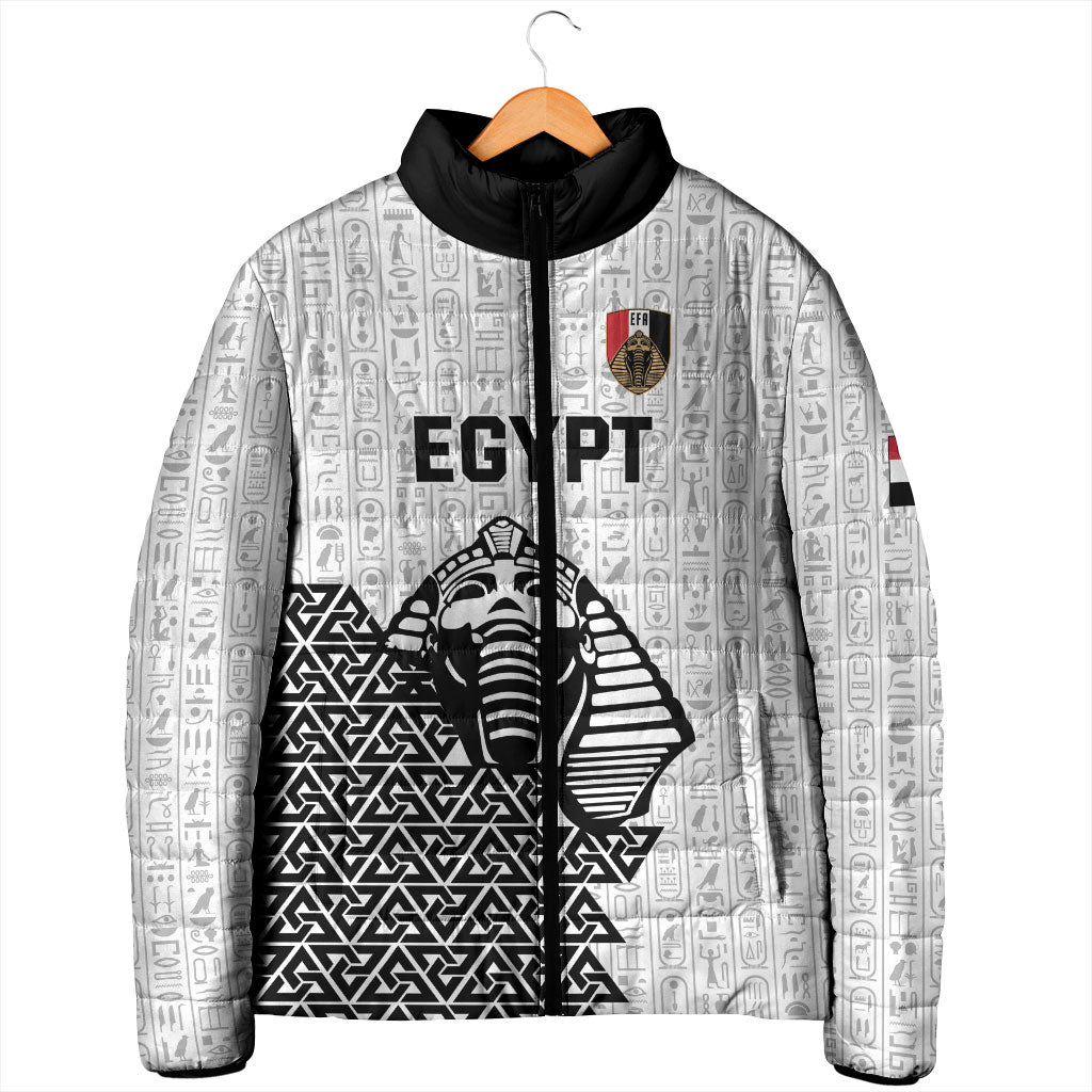 Custom World Football 2026 Egypt Padded Jacket Pharaohs Hieroglyphs Pride White Version