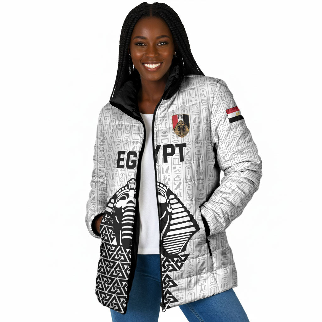 Custom World Football 2026 Egypt Padded Jacket Pharaohs Hieroglyphs Pride White Version