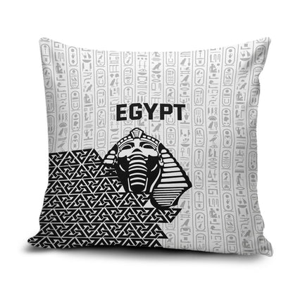World Football 2026 Egypt Pillow Cover Pharaohs Hieroglyphs Pride White Version