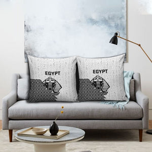 World Football 2026 Egypt Pillow Cover Pharaohs Hieroglyphs Pride White Version