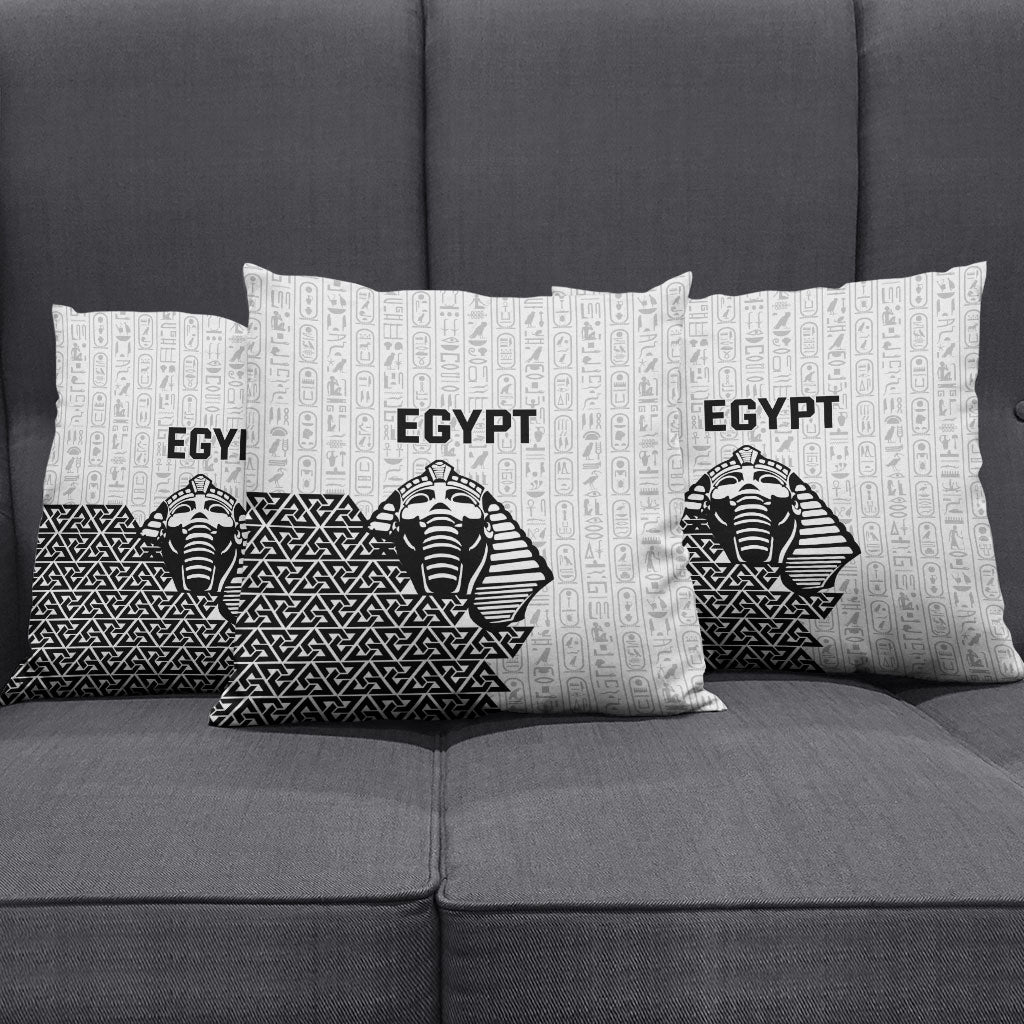 World Football 2026 Egypt Pillow Cover Pharaohs Hieroglyphs Pride White Version