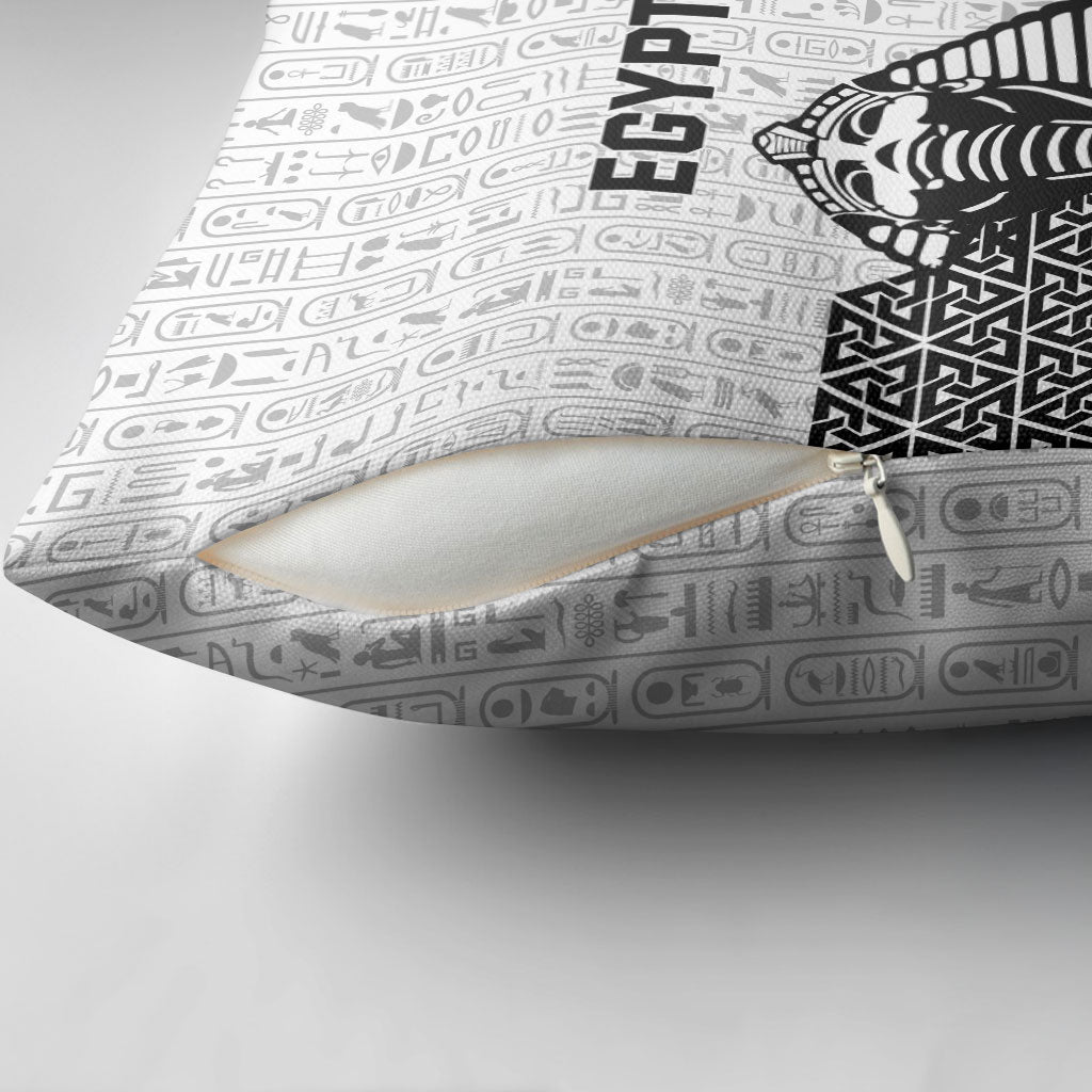 World Football 2026 Egypt Pillow Cover Pharaohs Hieroglyphs Pride White Version