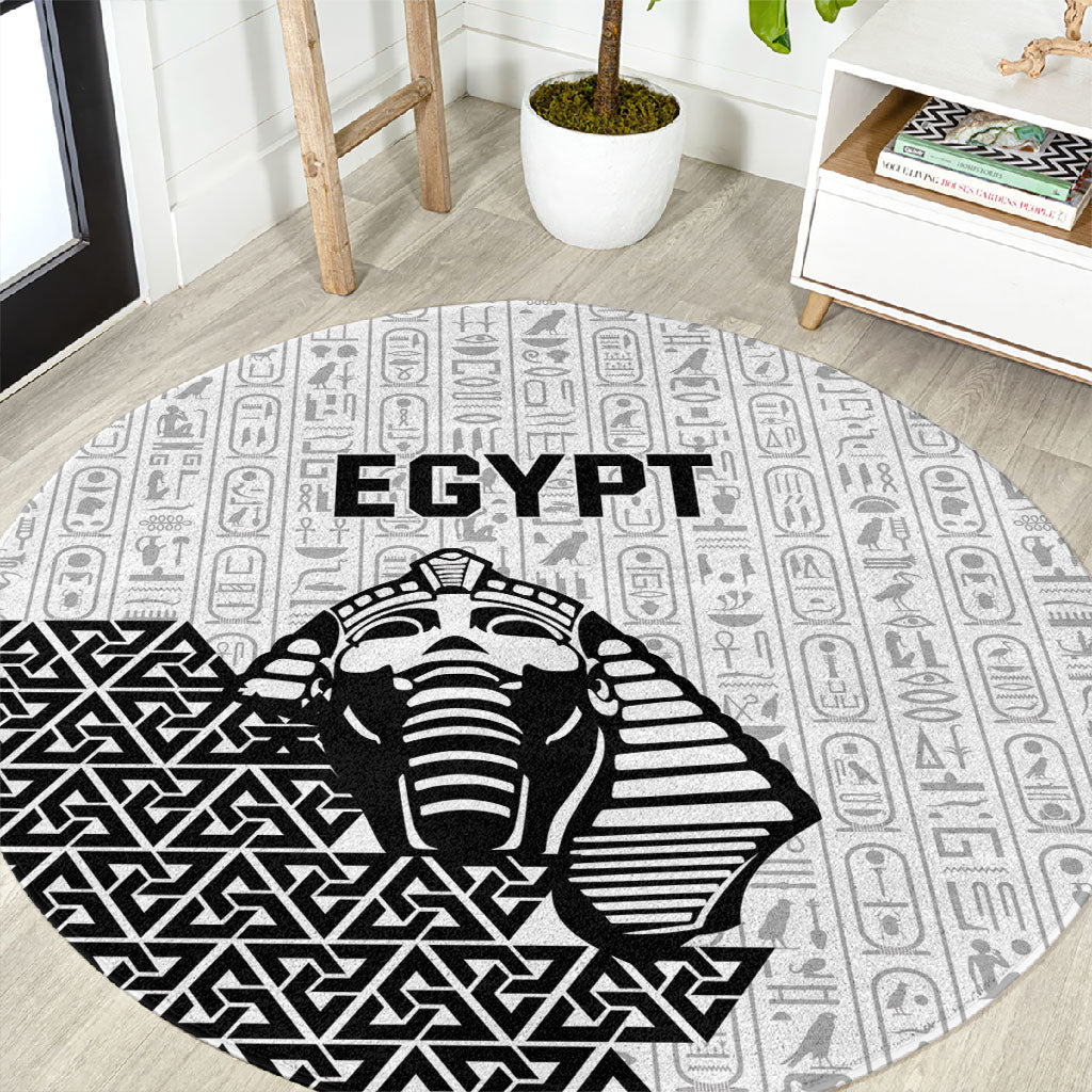 World Football 2026 Egypt Round Carpet Pharaohs Hieroglyphs Pride White Version