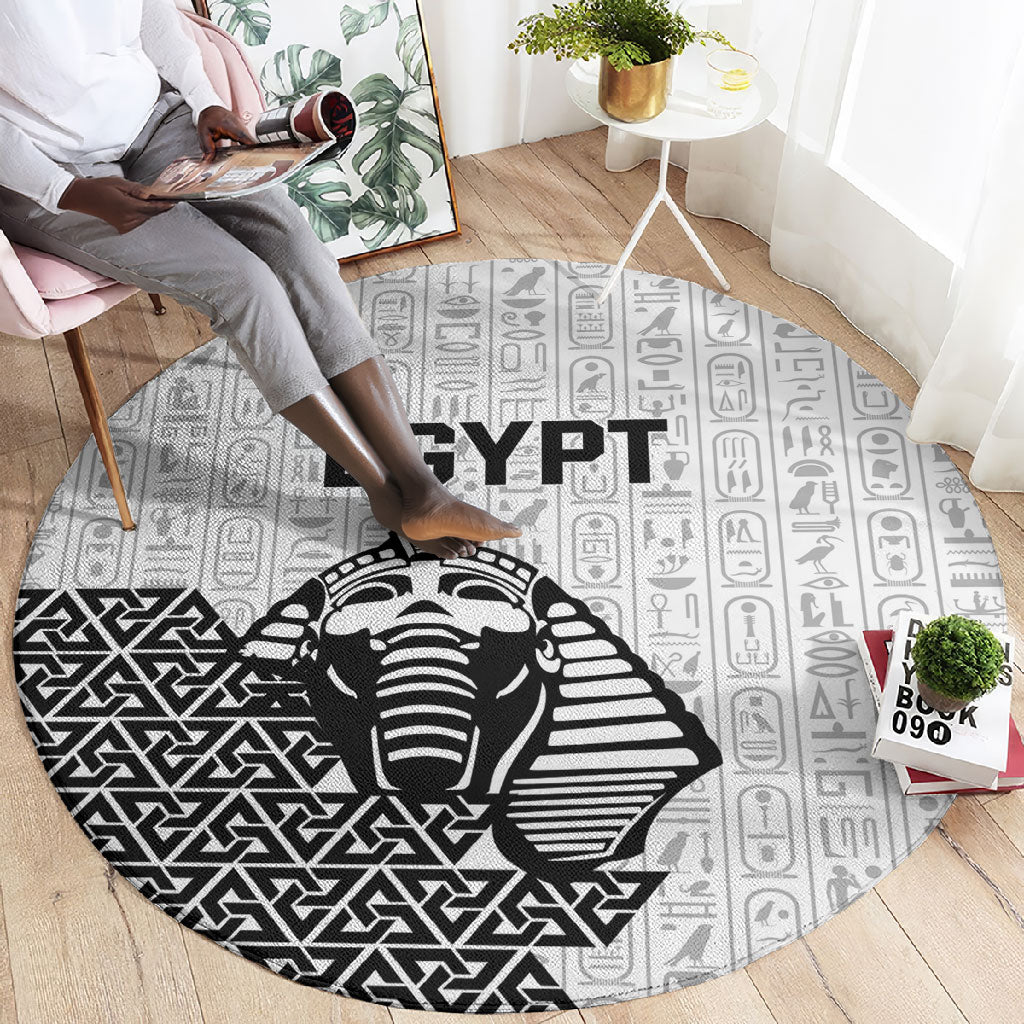 World Football 2026 Egypt Round Carpet Pharaohs Hieroglyphs Pride White Version