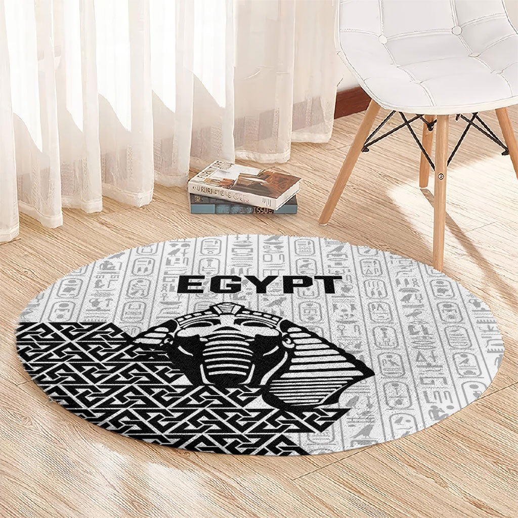 World Football 2026 Egypt Round Carpet Pharaohs Hieroglyphs Pride White Version