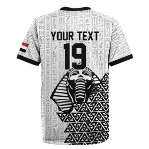 Custom World Football 2026 Egypt Rugby Jersey Pharaohs Hieroglyphs Pride White Version