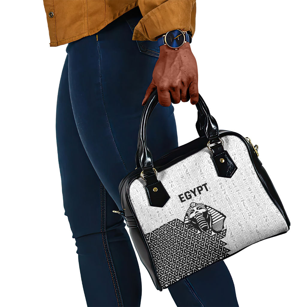 World Football 2026 Egypt Shoulder Handbag Pharaohs Hieroglyphs Pride White Version