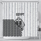 World Football 2026 Egypt Shower Curtain Pharaohs Hieroglyphs Pride White Version