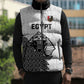 Custom World Football 2026 Egypt Sleeveless Puffer Jacket Pharaohs Hieroglyphs Pride White Version