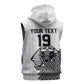 Custom World Football 2026 Egypt Sleeveless Zip Hoodie Pharaohs Hieroglyphs Pride White Version