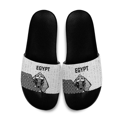 World Football 2026 Egypt Slide Sandals Pharaohs Hieroglyphs Pride White Version