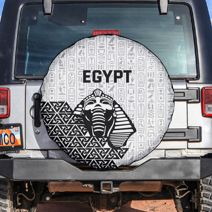 World Football 2026 Egypt Spare Tire Cover Pharaohs Hieroglyphs Pride White Version