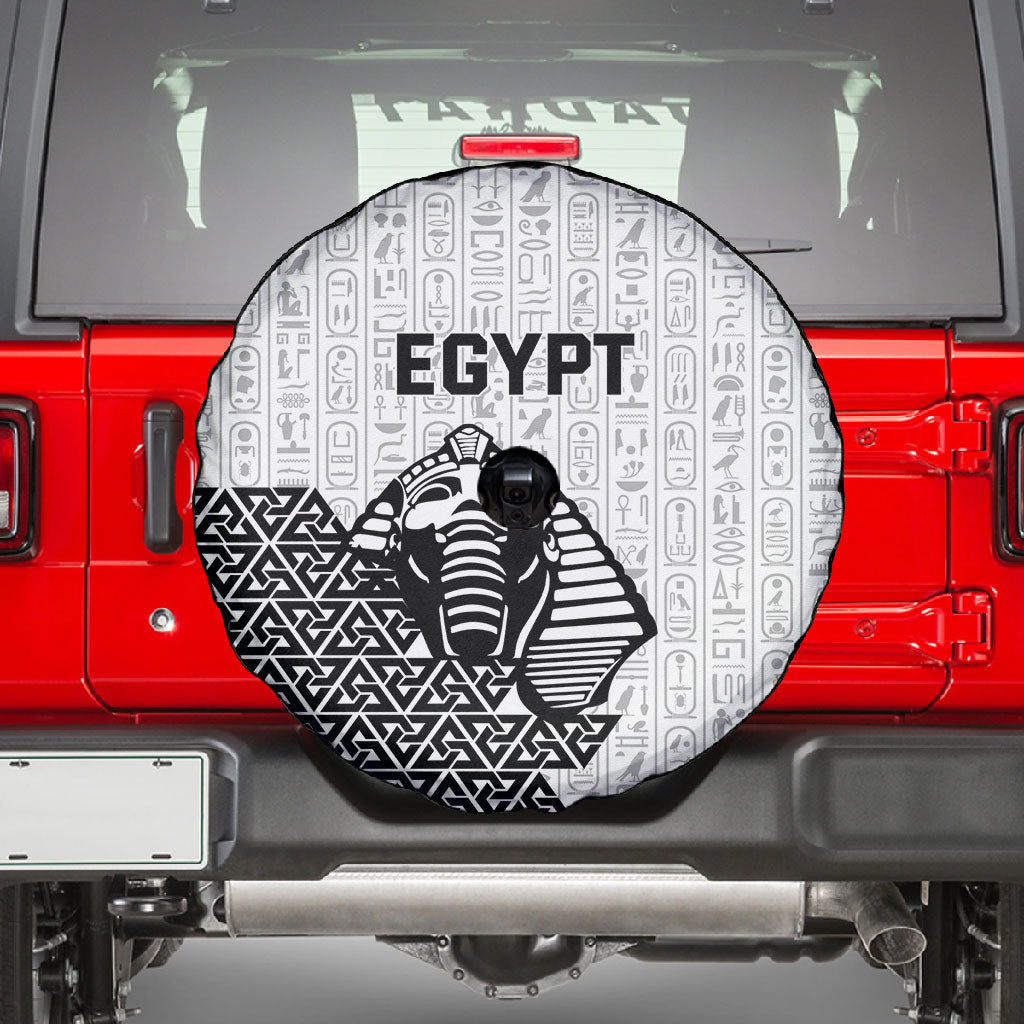 World Football 2026 Egypt Spare Tire Cover Pharaohs Hieroglyphs Pride White Version