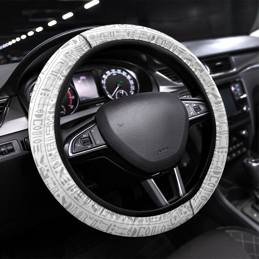 World Football 2026 Egypt Steering Wheel Cover Pharaohs Hieroglyphs Pride White Version