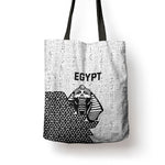 World Football 2026 Egypt Tote Bag Pharaohs Hieroglyphs Pride White Version