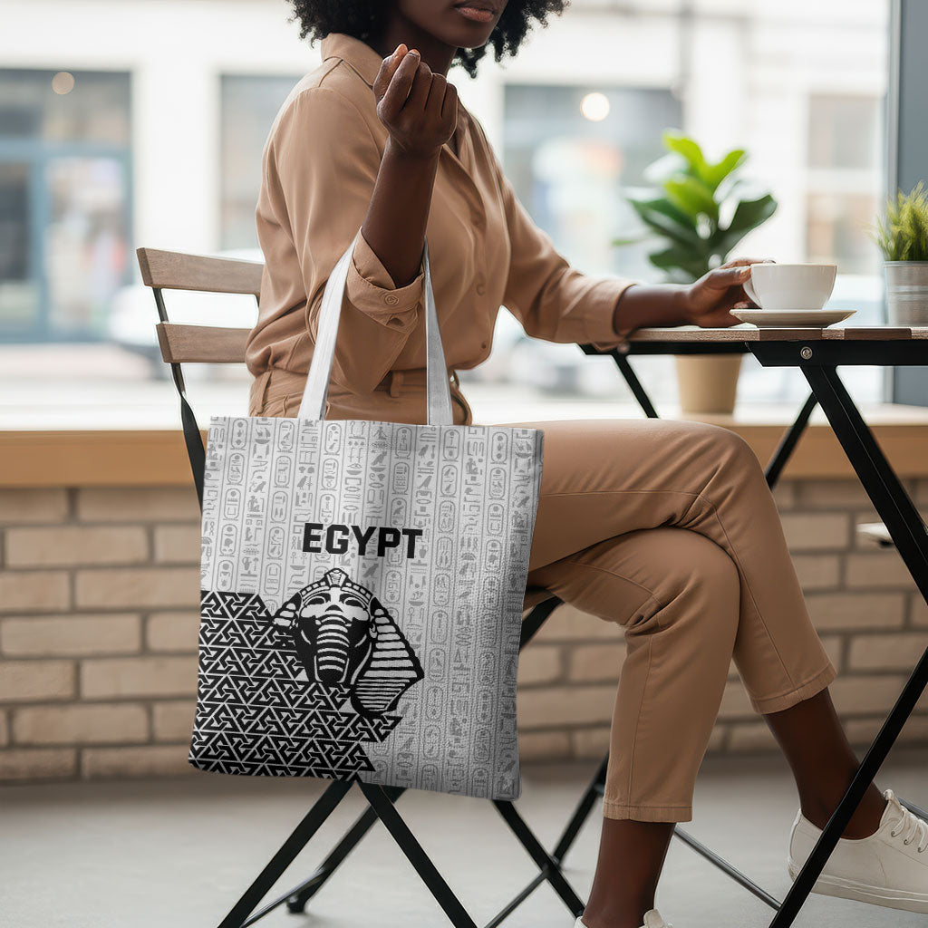 World Football 2026 Egypt Tote Bag Pharaohs Hieroglyphs Pride White Version
