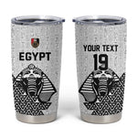 Custom World Football 2026 Egypt Tumbler Cup Pharaohs Hieroglyphs Pride White Version