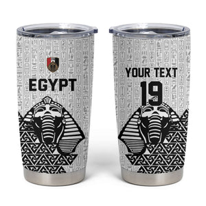 Custom World Football 2026 Egypt Tumbler Cup Pharaohs Hieroglyphs Pride White Version