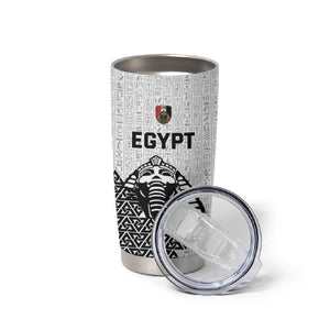 Custom World Football 2026 Egypt Tumbler Cup Pharaohs Hieroglyphs Pride White Version