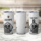 Custom World Football 2026 Egypt Tumbler Cup Pharaohs Hieroglyphs Pride White Version