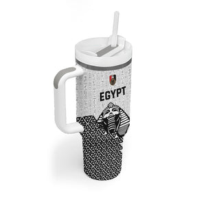 Custom World Football 2026 Egypt Tumbler With Handle Pharaohs Hieroglyphs Pride White Version