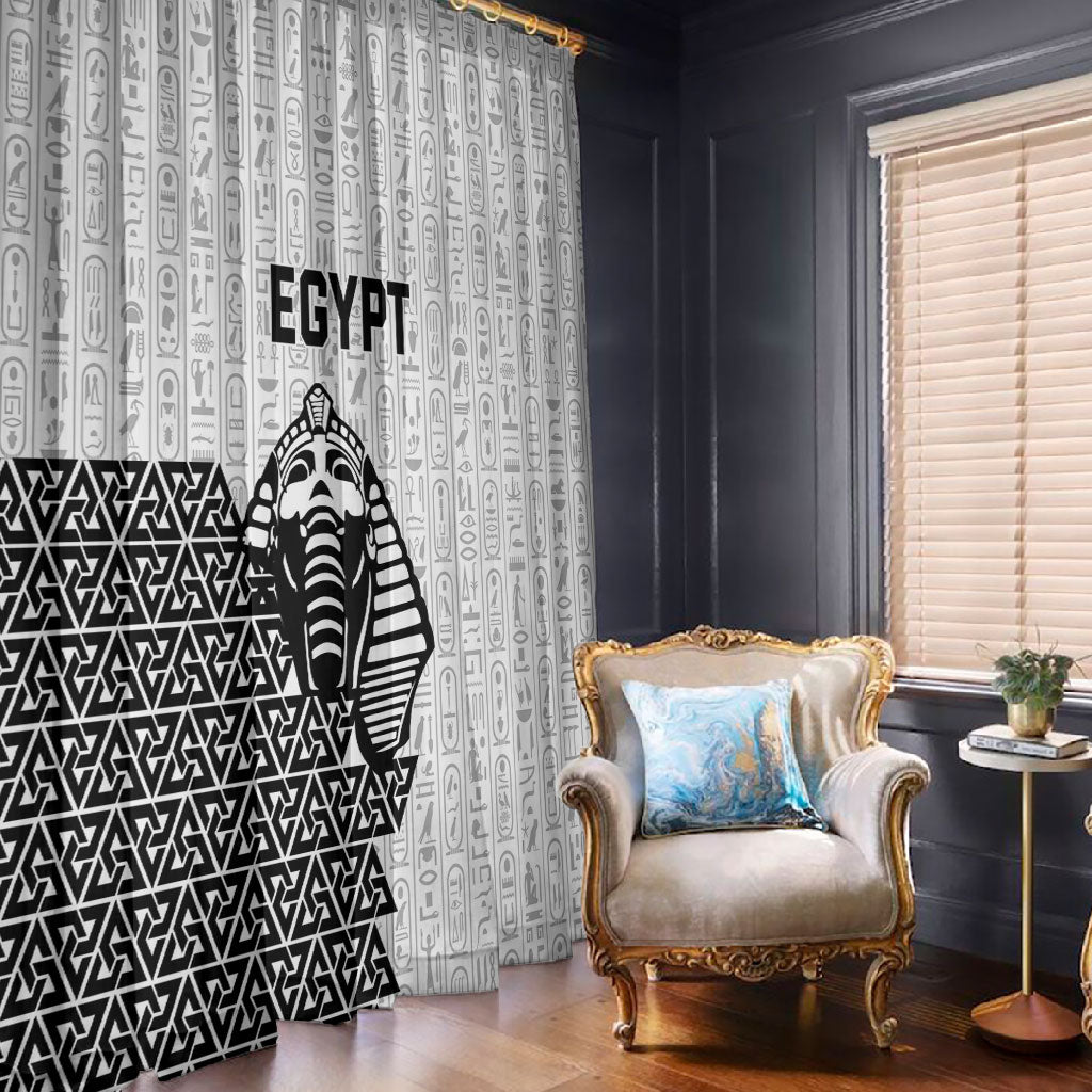 World Football 2026 Egypt Window Curtain Pharaohs Hieroglyphs Pride White Version