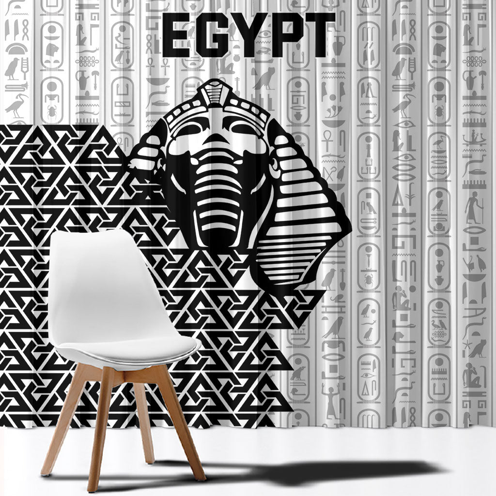 World Football 2026 Egypt Window Curtain Pharaohs Hieroglyphs Pride White Version