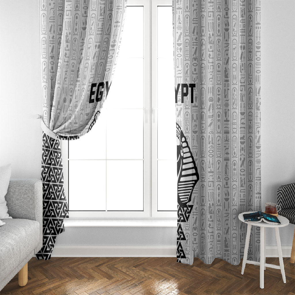 World Football 2026 Egypt Window Curtain Pharaohs Hieroglyphs Pride White Version