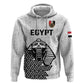 Custom World Football 2026 Egypt Zip Hoodie Pharaohs Hieroglyphs Pride White Version