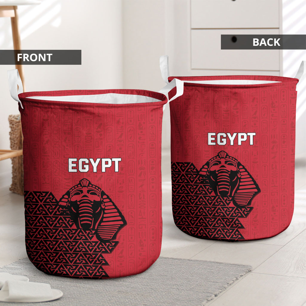World Football 2026 Egypt Laundry Basket Pharaohs Hieroglyphs Pride Red Version