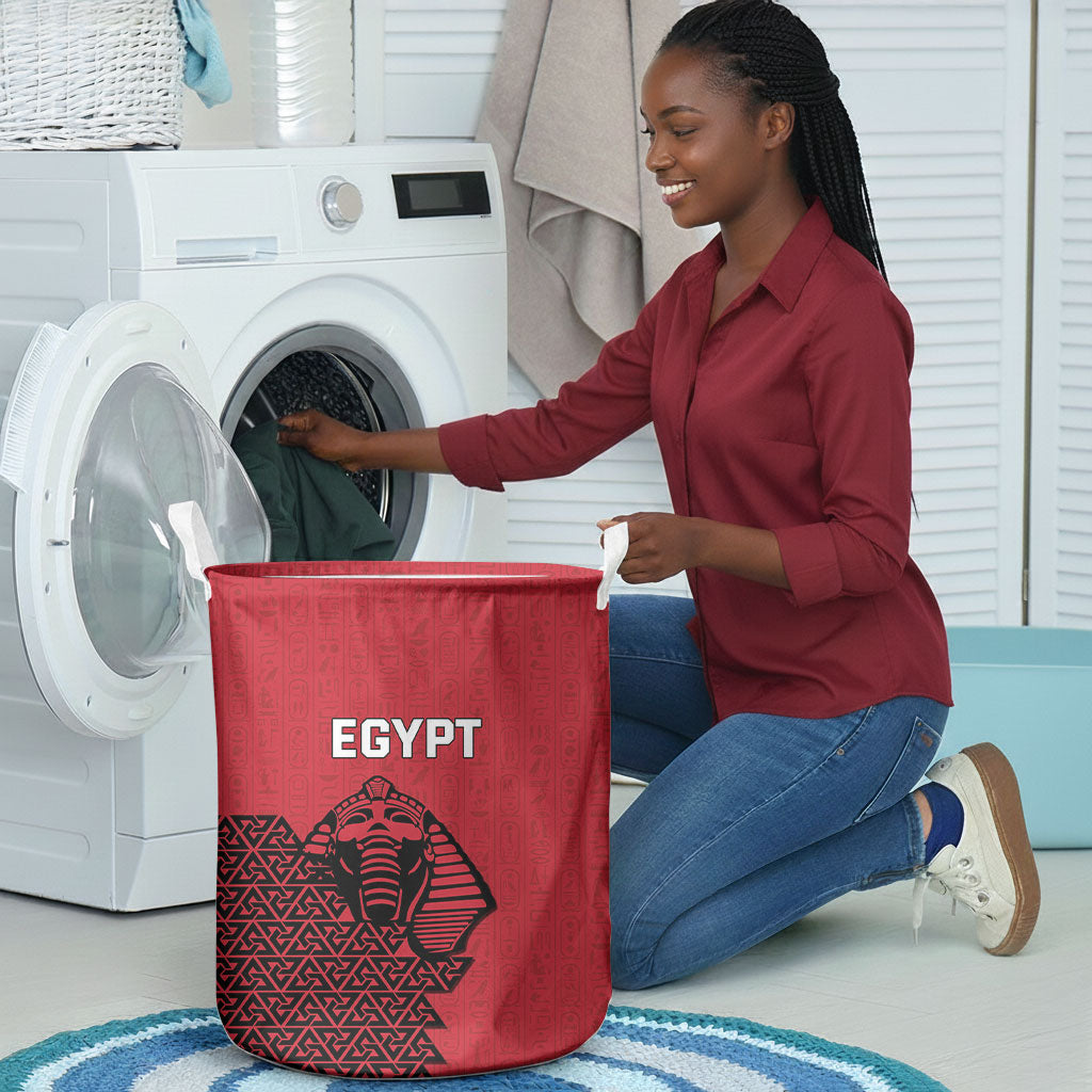 World Football 2026 Egypt Laundry Basket Pharaohs Hieroglyphs Pride Red Version