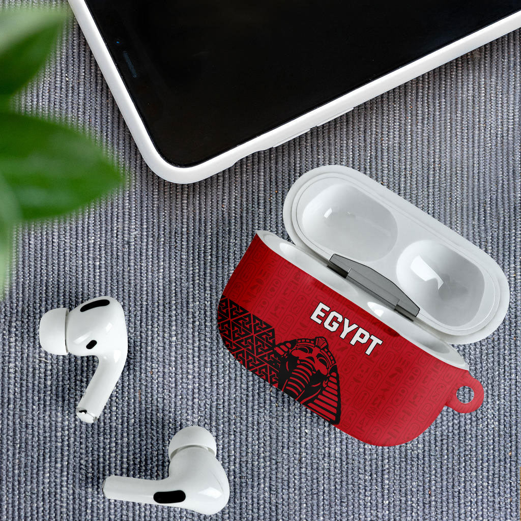World Football 2026 Egypt AirPods Case Pharaohs Hieroglyphs Pride Red Version