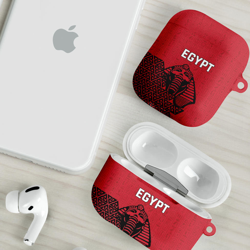 World Football 2026 Egypt AirPods Case Pharaohs Hieroglyphs Pride Red Version