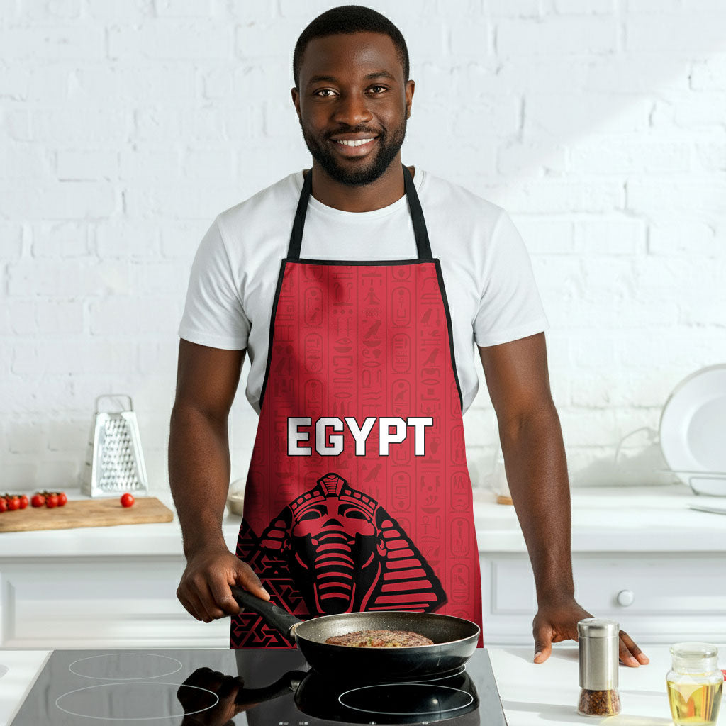 World Football 2026 Egypt Apron Pharaohs Hieroglyphs Pride Red Version