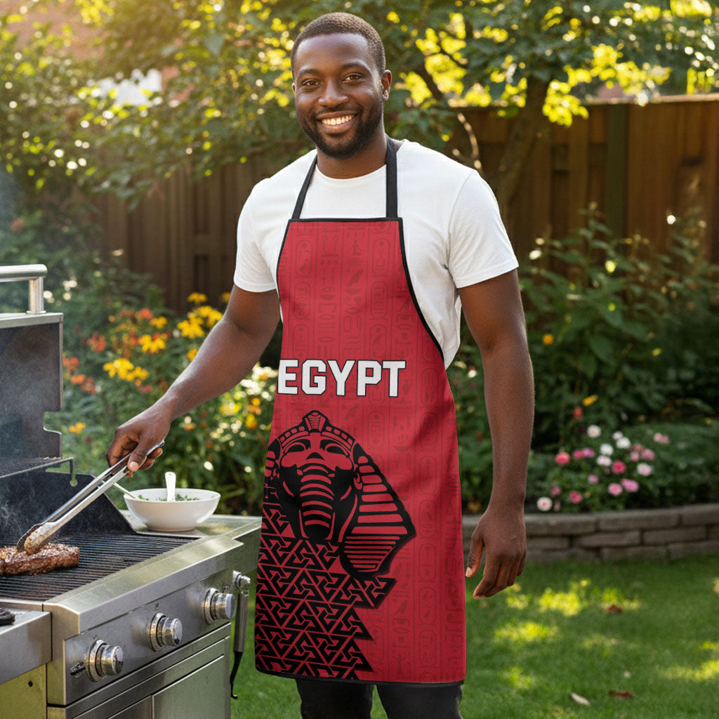World Football 2026 Egypt Apron Pharaohs Hieroglyphs Pride Red Version