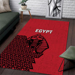 World Football 2026 Egypt Area Rug Pharaohs Hieroglyphs Pride Red Version
