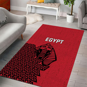 World Football 2026 Egypt Area Rug Pharaohs Hieroglyphs Pride Red Version
