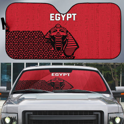 World Football 2026 Egypt Auto Sun Shade Pharaohs Hieroglyphs Pride Red Version