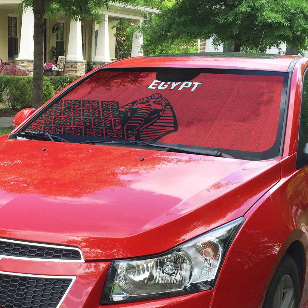 World Football 2026 Egypt Auto Sun Shade Pharaohs Hieroglyphs Pride Red Version