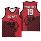 Custom World Football 2026 Egypt Basketball Jersey Pharaohs Hieroglyphs Pride Red Version