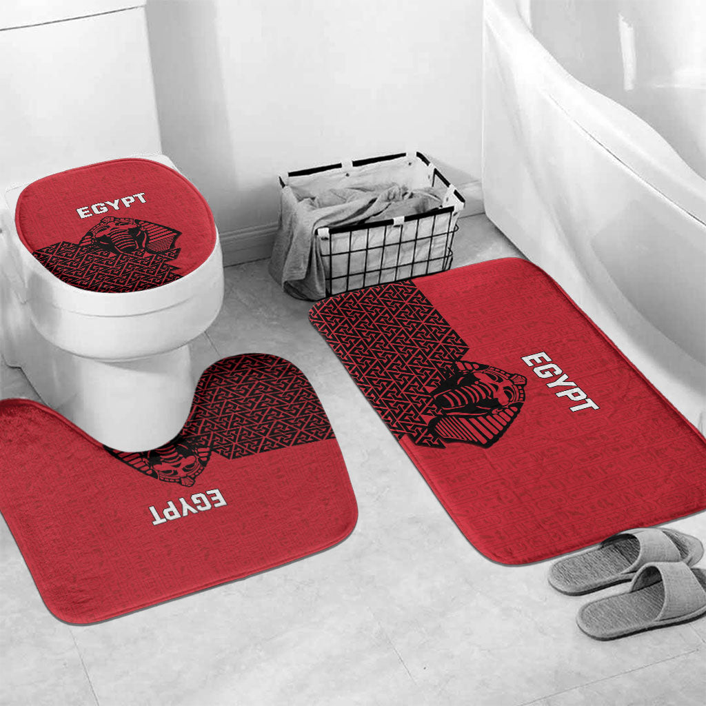 World Football 2026 Egypt Bathroom Set Pharaohs Hieroglyphs Pride Red Version