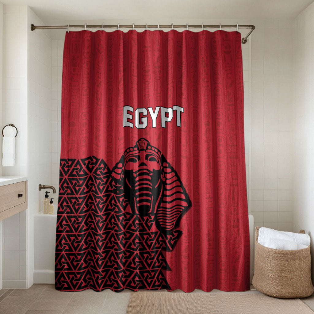World Football 2026 Egypt Bathroom Set Pharaohs Hieroglyphs Pride Red Version