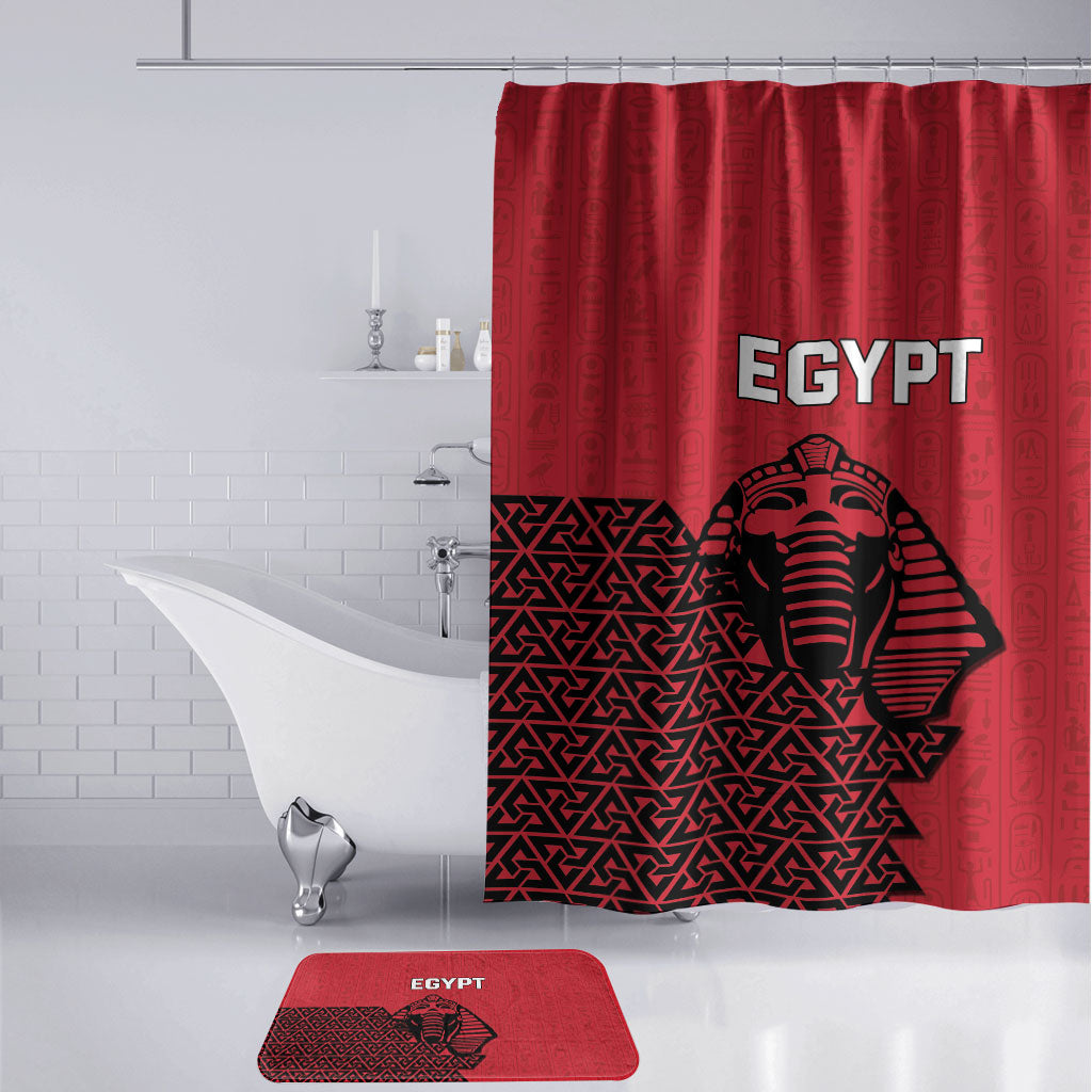 World Football 2026 Egypt Bathroom Set Pharaohs Hieroglyphs Pride Red Version