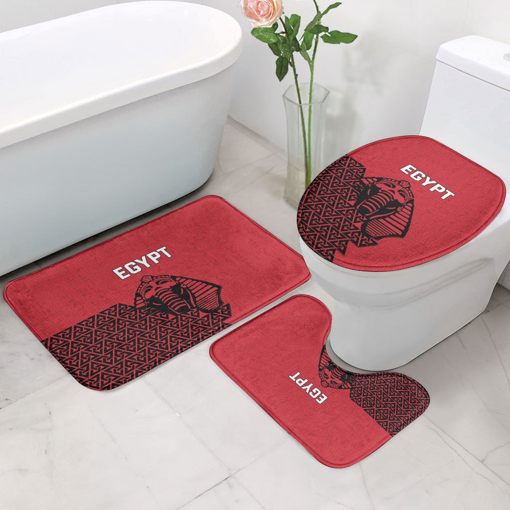 World Football 2026 Egypt Bathroom Set Pharaohs Hieroglyphs Pride Red Version