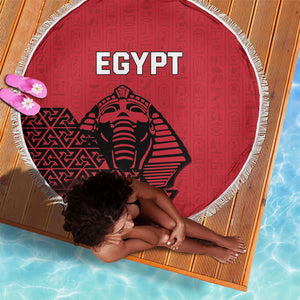 World Football 2026 Egypt Beach Blanket Pharaohs Hieroglyphs Pride Red Version