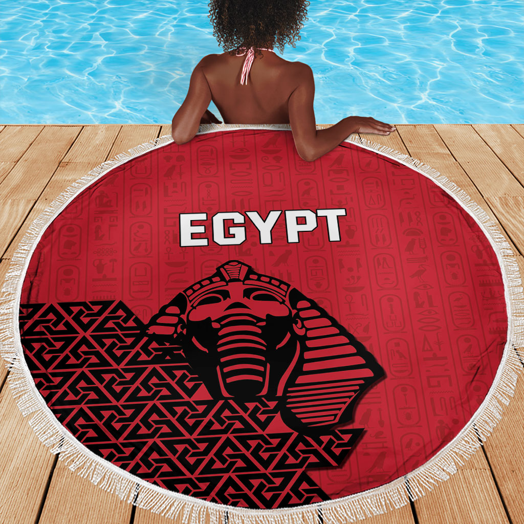 World Football 2026 Egypt Beach Blanket Pharaohs Hieroglyphs Pride Red Version