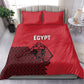 World Football 2026 Egypt Bedding Set Pharaohs Hieroglyphs Pride Red Version