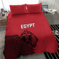 World Football 2026 Egypt Bedding Set Pharaohs Hieroglyphs Pride Red Version