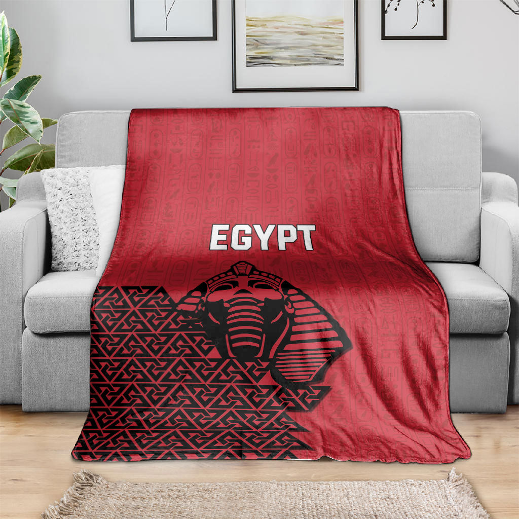 World Football 2026 Egypt Blanket Pharaohs Hieroglyphs Pride Red Version
